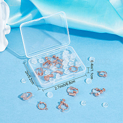 18Pcs 3 Style Brass Clip-on Earring Findings&nbsp;FIND-SC0003-96RG