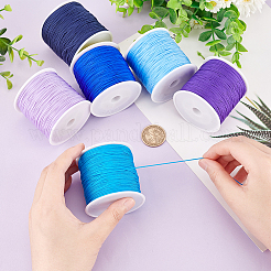 6 Rolls 6 Colors Braided Nylon Thread&nbsp;NWIR-PH0002-07C