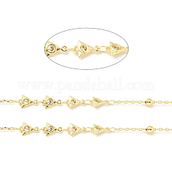 Rack Plating Brass Triangle Link & Satellite Chains&nbsp;CHC-C025-14G
