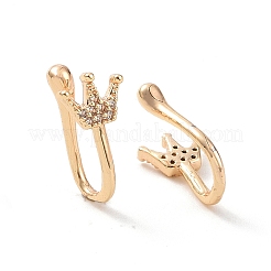 Clear Cubic Zirconia Crown Cuff Earrings&nbsp;ZIRC-I064-16G