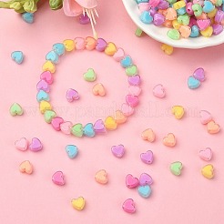 240Pcs 8 Colors Heart Acrylic Beads&nbsp;TACR-YW0001-92