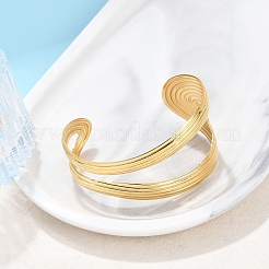 304 Stainless Steel Cuff Bangles for Women&nbsp;BJEW-B108-02G