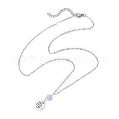 12Pcs 12 Styles 304 Stainless Steel Constellations Pendant Cable Chain Necklaces&nbsp;NJEW-JN05106
