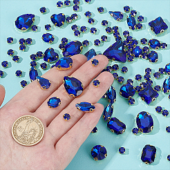 130Pcs Glass Sew on Rhinestones&nbsp;GACR-AR0001-03A