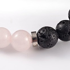 Natural Lava Rock Beaded Stretch Bracelets&nbsp;BJEW-JB02184