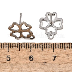 Non-Tarnish 201 Stainless Steel Stud Earring Findings&nbsp;EJEW-A071-14A-P-01
