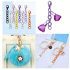 20Pcs 2 Colors Baking Paint Iron Curb Chain Extender & 20Pcs 2 Colors Baking Paint Alloy Open Jump Rings Findings Kits&nbsp;FIND-FS0005-29C