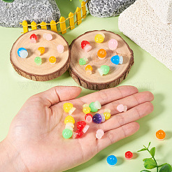 30Pcs 2 Styles Luminous Resin Mushroom Ornament&nbsp;RESI-TA0004-04A
