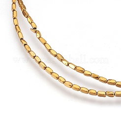 Electroplate Non-magnetic Synthetic Hematite Beads Strands&nbsp;G-I208-21-G