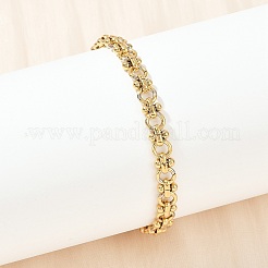 304 Stainless Steel Link Chain Bracelets for Women&nbsp;LS-BJEW-Z143-22G-01