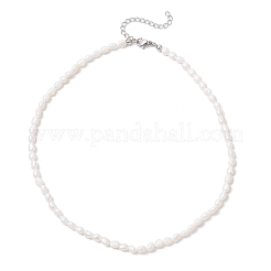 Natural Keshi Pearl Two Sides Polished Beaded Necklaces for Women&nbsp;NJEW-JN05336-02