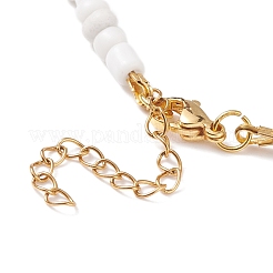 Glass Seed Beaded Necklace for Women&nbsp;NJEW-JN03933