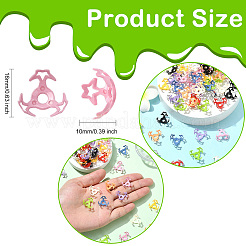 100Pcs 10 Colors Hollow Acrylic Bead Caps&nbsp;DIY-CJ0003-12