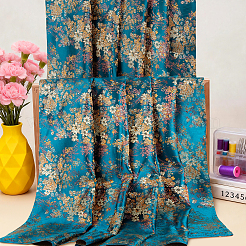 Chinese-style Flower Pattern Polyester Fabric for Clothing & Home Decor&nbsp;DIY-WH0622-735B