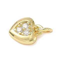 Brass Micro Pave Cubic Zirconia Pendants&nbsp;ZIRC-I356-26G