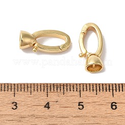 Brass Fold Over Clasps&nbsp;KK-H483-10G
