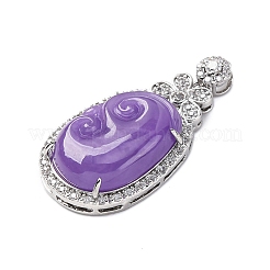 Dyed Natural Myanmar Jade Ruyi Pendants&nbsp;KK-Q050-02B