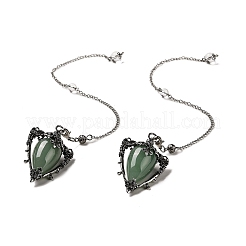 Mixed Gemstone Triangle Dowsing Pendulum Pendants&nbsp;G-G022-01AS