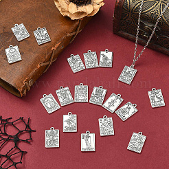 40Pcs 20 Styles Tibetan Style Zinc Alloy Pendants&nbsp;FIND-CJC0004-36