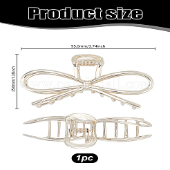 Chic Metal Hair Clip for Women - Elegant Shark Jaw Clamp for Updo Hairstyles and Head Accessories&nbsp;OHAR-LP0001-14G