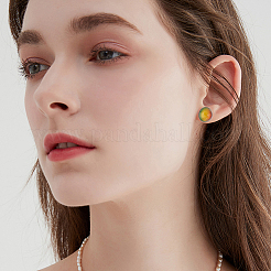 10 Pairs 925 Sterling Silver Flat Pad Stud Earring Settings&nbsp;STER-BBC0006-58A-G