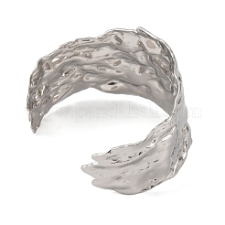 Fashionable Texture 304 Stainless Steel Cuff Bangles for Women&nbsp;LS-BJEW-D048-05P