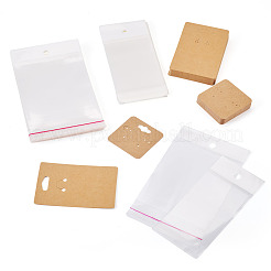 100Pcs 2 Styles Square Paper Earring Display Cards and Rectangle Keychain Display Cards&nbsp;CDIS-TA0001-49A