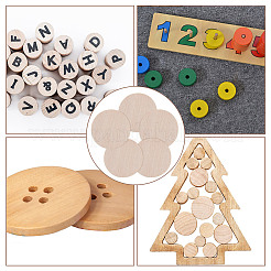 250Pcs 5 Bags Undyed Wood Cabochons&nbsp;WOOD-DR0001-06B