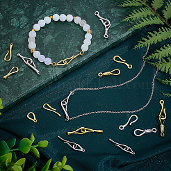 12Pcs 6 Styles Brass Hook and S-Hook Clasps&nbsp;KK-PH0013-67