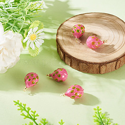 5Pcs Fruit Opaque Resin Pendants&nbsp;RESI-TADJ0001-02B