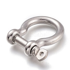 Tarnish Resistant 304 Stainless Steel D-Ring Anchor Shackle Clasps&nbsp;STAS-Z017-15P-01