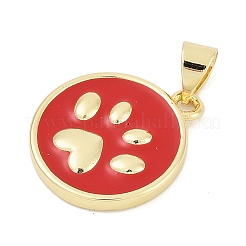 Brass Enamel Pendants&nbsp;KK-G522-45G-02