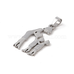 Non-Tarnish Mother's Day 304 Stainless Steel Pendants&nbsp;STAS-U002-09P