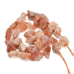 Raw Rough Natural Gold Spot Sunstone Beads Strands&nbsp;G-A322-B10-01