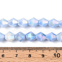 Anti-Tarnish Electroplate Glass Beads Strands&nbsp;GLAA-T025-8mm-12C