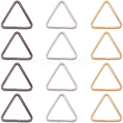 12Pcs 3 Colors Triangle Iron Linking Rings&nbsp;IFIN-CP0002-95