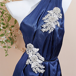 Polyester with Glass Rhinestone Sewing Decorate&nbsp;DIY-WH20032-138A