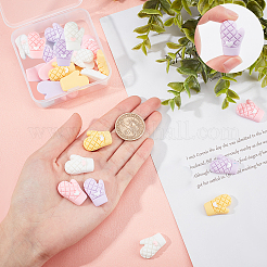 24pcs 4 Colors Resin Cabochons&nbsp;RESI-SC0001-83