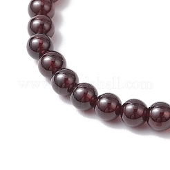 Round Natural Grade AAAA Garnet Strawberry Quartz Beads Stretch Bracelets&nbsp;BJEW-JB11825-01