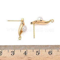 Brass Stud Earrings Findings&nbsp;KK-B160-06G