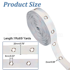 9 Yards Imitation Leather Ribbon with Platinum Plated Alloy Eyelets&nbsp;OCOR-AR0001-64B