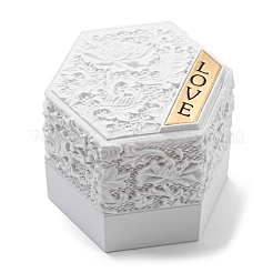Embossed Hexagon Plastic Pendant Necklace Storage Boxes&nbsp;LS-CON-P020-B01