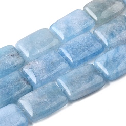 Natural Dyed Quartz Imitation Aquamarine Beads Strands&nbsp;G-S386-A10