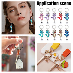 Alloy Enamel & Acrylic Pendant Locking Stitch Markers&nbsp;HJEW-AB00108