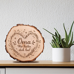 Carved Wood Round Sheets&nbsp;AJEW-WH0362-005