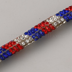 PVC with Rhinestone Round Tube Cord&nbsp;OCOR-WH0120-79E