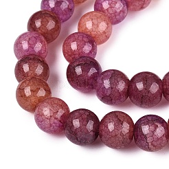 Baking Paint Crackle Glass Beads Strands&nbsp;GLAA-Q106-03A-07