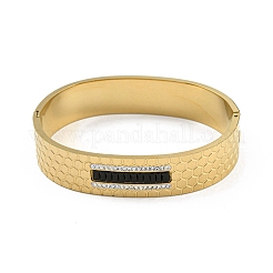 304 Stainless Steel Pave Cubic Zirconia Hinged Bangles for Women&nbsp;BJEW-D044-04G-02