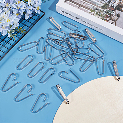 304 Stainless Steel Keychain Clasp Findings&nbsp;STAS-WH0072-03P