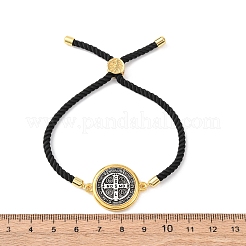 Alloy with Nylon Rope Slider Bracelets&nbsp;BJEW-Z156-02G-02